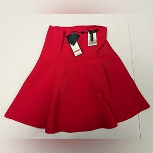BCBGMaxAzria Vibrant Red A-Line Skirt